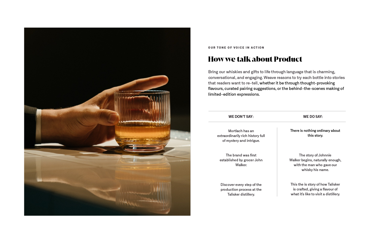 Malts guidance on how we talk about product